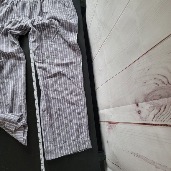 Briggs Linen Blend Women’s L Wide Leg Lounge Pants, Relaxed Pull-on, Like New - Picture 9 of 9